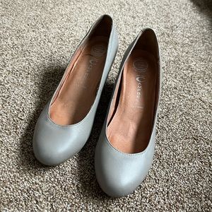 Jeffery Campbell Grey wedge pumps